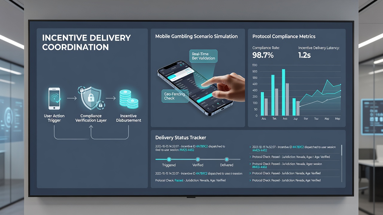 Dashboard view of a compliance monitoring system tracking reward releases and protocol checkpoints in real time