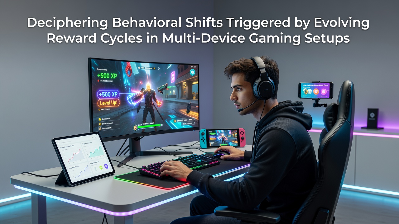 Analytics dashboard displaying reward cycle progression and cross-device player activity metrics