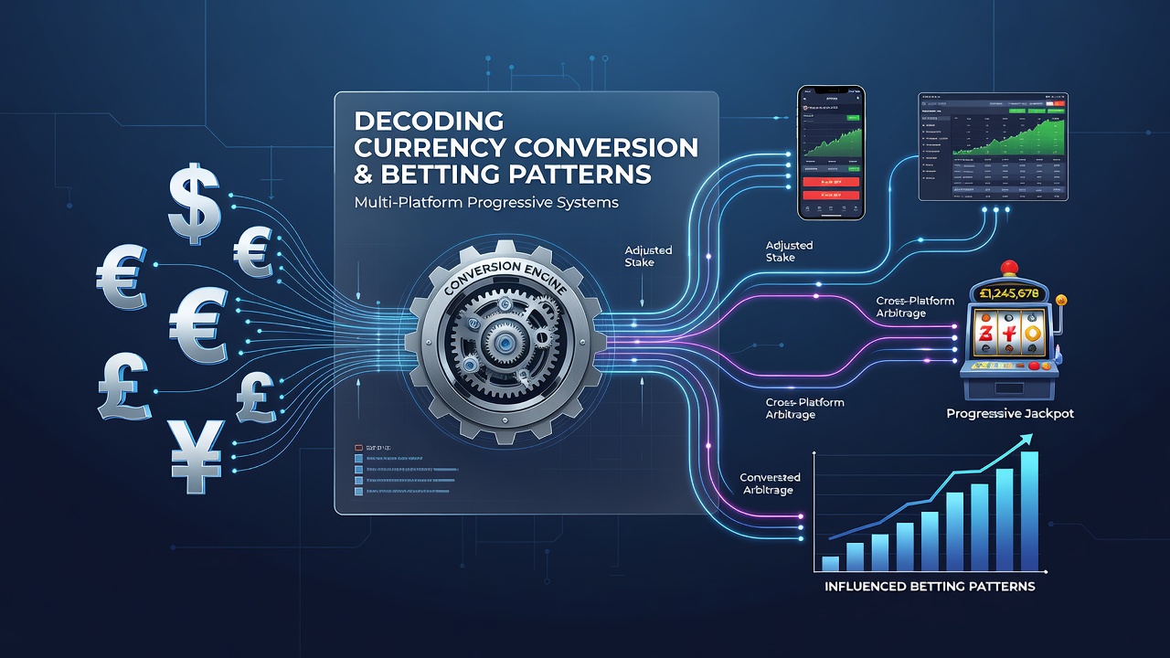 Currency conversion interface displaying real-time exchange rates for multi-platform betting systems