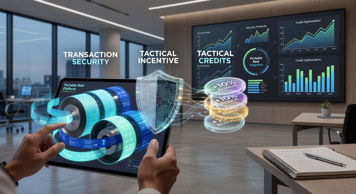Mobile slot platform interface showing secure transaction flow and active bonus credit indicators