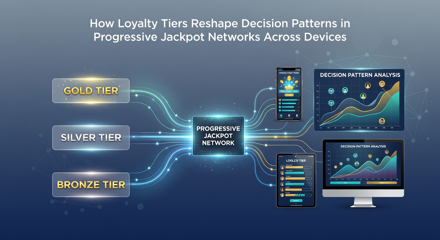 Data visualization showing player migration between devices driven by loyalty tier incentives in jackpot systems