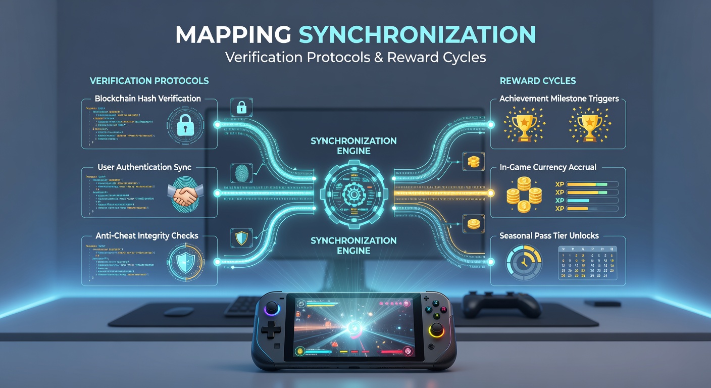 Flowchart illustrating data flow between mobile verification servers adn reward distribution engines in gaming apps